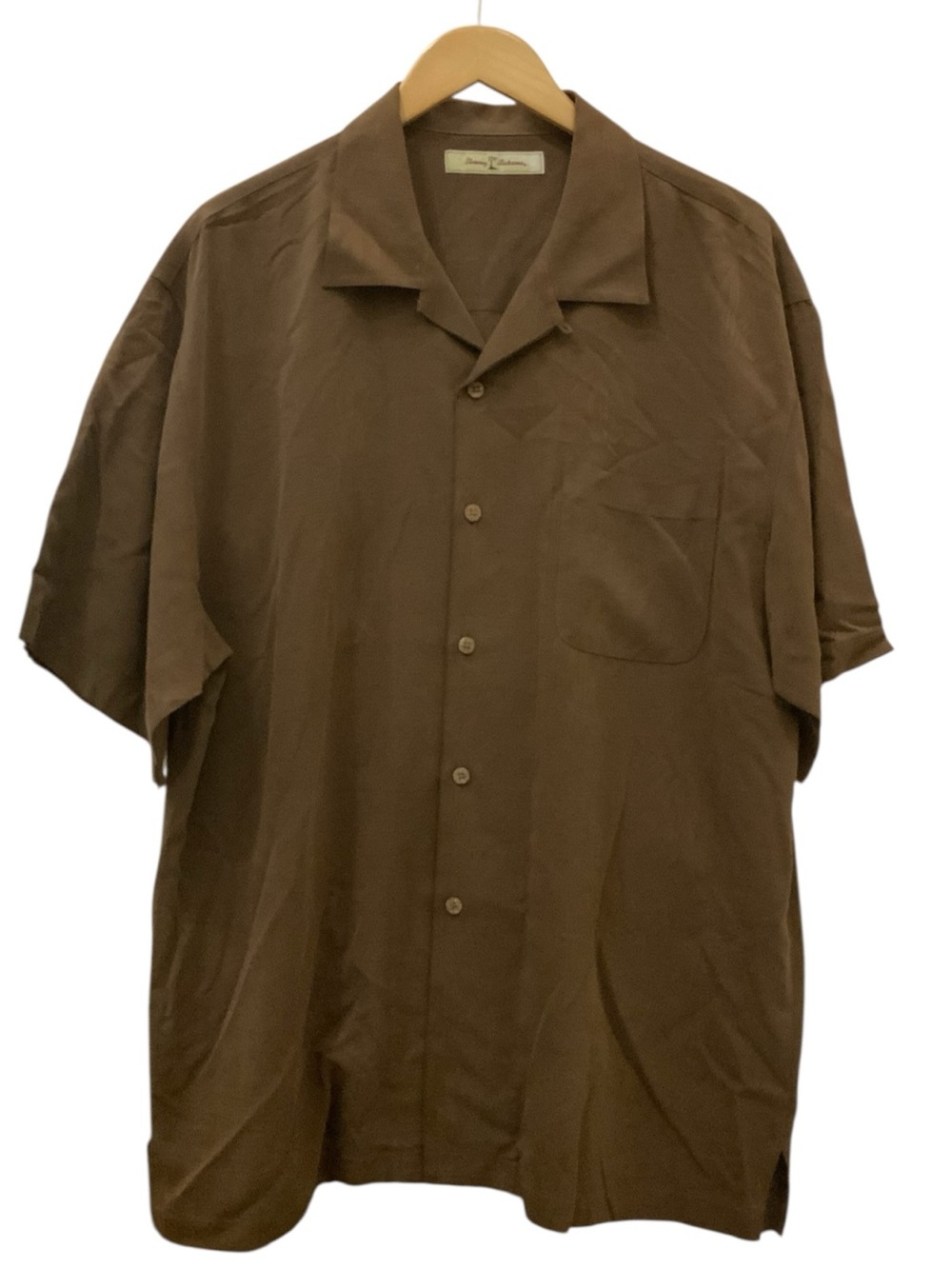 Tommy Bahama Brown Short-Sleeve Camp Shirt 100% Silk SZ L